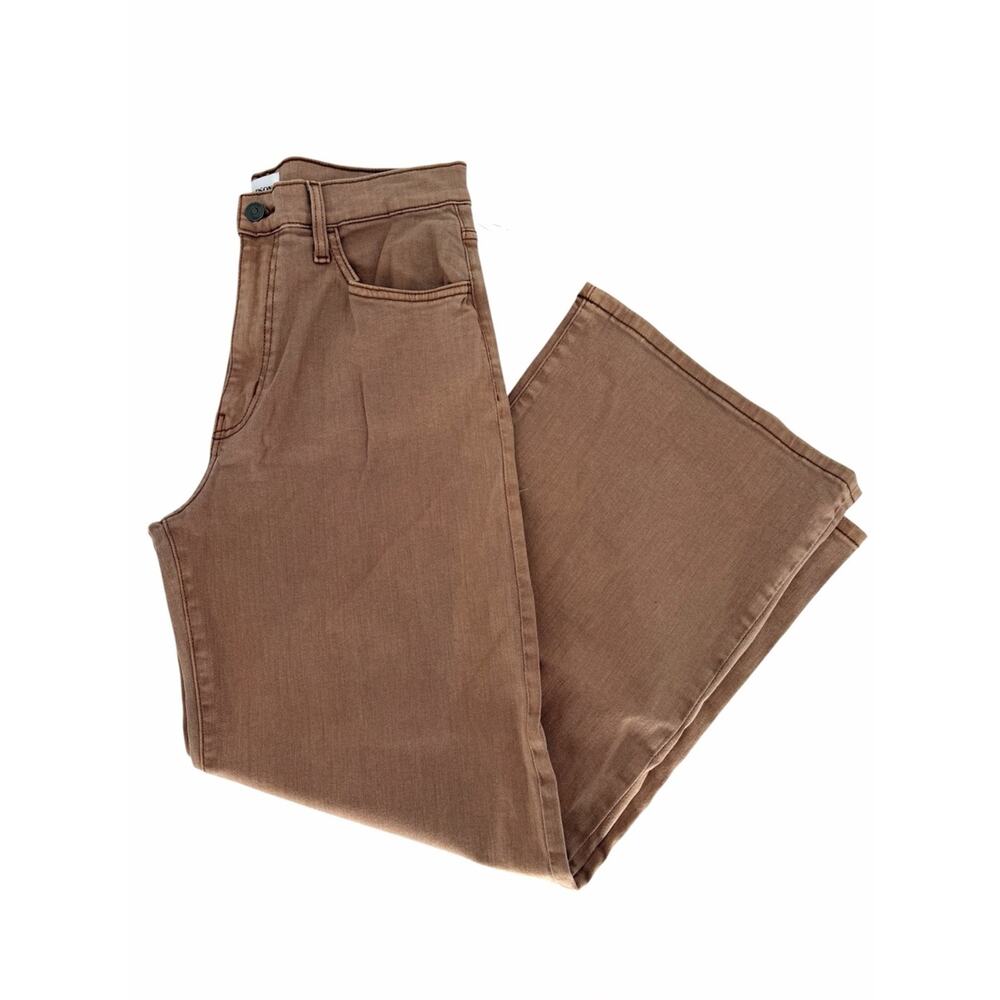 Hudson Jolene Wide Leg High Rise Jeans Tan Brown Womens NEW - Size 27 - Picture 2 of 11